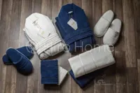 سرویس حوله عروس و داماد بلو 10تیکه