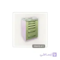 روتور 6 کشو MDF با شیشه رویه + حفاظ UV + دستگیره استیل RMHS6/1