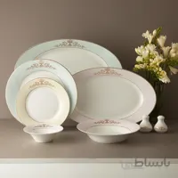 سرویس غذاخوری 35 پارچه چینی زرین سری شهرزاد مدل برلیانت کویین درجه یک