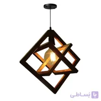 چراغ آویز چوبی مدل ستاره داوود