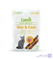 تشویقی گربه کانویت Canvit مدل پوست و مو Skin Coat وزن 100 گرم