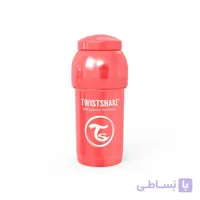 شيشه شير 180 ميل قرمز صدفی تويست شيك Twistshake