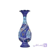 گلدان 25 سانتی چکشی میناکاری طرح پرداز