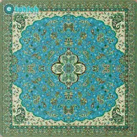 رومیزی مربع ترمه طرح شاه عباسی کد ۸۱۴
