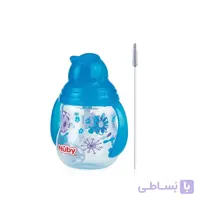 لیوان آبمیوه خوری نی دار 12+ ماه نابی NUBY ظرفیت 270 میلی لیتر آبی