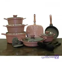 سرویس قابلمه 16 پارچه رزگلد کلاسیک یونیک مدل UN-7703