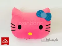 بالش فانتزی کیتی بزرگ صورتی ا بالش فانتزی کیتی با پارچه مخملی