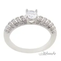 انگشتر نقره زنانه مدل تک نگین کد AWR_725