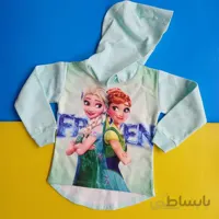 هودی بچگانه دخترانه کلاه دار توکرکی طرح السا و آنا فروزن سایز ۴۰ تا ۵۵کد 360