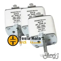 مجموعه سه تایی فیوز کاردی 315 تا 630 آمپر gG/gL پیچاز الکتریک NT3