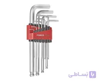 سری آچار آلن سر گرد 10 عددی بلند (از 1.27 تا 10 میلیمتر) فورس – FORCE مدل 5102LB