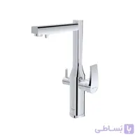 شیر آشپزخانه دو منظوره یونیک پلاس سفید کروم شودر ا Unic Plus Chrome white Kitchen