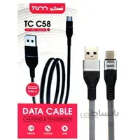 کابل TSCO TC C58 2.1A Type-C 1m روکش دار