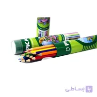 مداد رنگی 12رنگ پیکاسو (Picasso) جعبه فلزی استوانه ای
