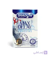 کاندوم تحریک کننده تاخیری شادو Shadow مدل Max Delay - بسته 12 عددی