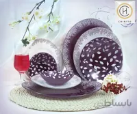سرویس غذاخوری 26 پارچه آذین اپال طرح ویولت کد 822