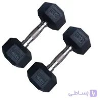 دمبل شش ضلعی 30 کیلوگرمی مکسول بسته دو عددی