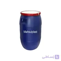 بشکه پلاستیکی 70 لیتری دهانه گشاد آبی با تسمه پلاستیکی