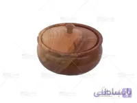 قندان چوبی دورنگ