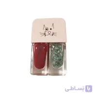 لاک ناخن دوقلو طرح حیوانات کد 08