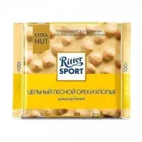 شکلات ریتر اسپرت شکلات سفید فندق اکسترا 100 گرمی Ritter Sport