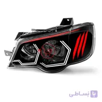 چراغ جلو پراید 111 و 132 طرح هگزا نارنجی