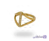 انگشتر زنانه مدل لوزی خط وسط دار کد rw002