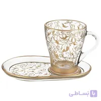 لیوان مدل فلورانس به همراه زیر لیوانی