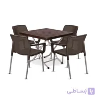 ست 4 نفره میز و صندلی پلاستیکی صبا