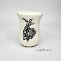 استکان کمرباریک سرامیکی طرح رقص سما