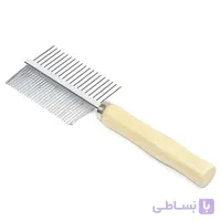 شانه گره بازکن دو طرفه با دسته چوبی