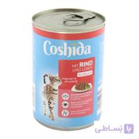 کنسرو غذای گربه کوشیدا با طعم گوشت گاو و جگر Coshida Beef & Liver وزن 415 گرم