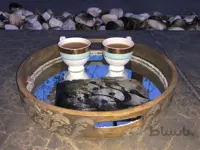 سینی گرد آیینه آنتیک