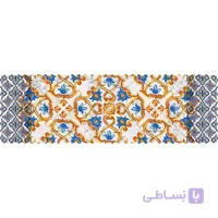 رانر مخمل گل ابی طلایی