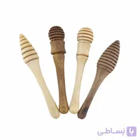 قاشق عسل چوبی طرح دار