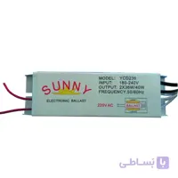 ترانس الکترونیکی 2x40 وات لامپ مهتابی و اف پی ال سانی مدل YCD236