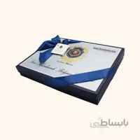 شکلات کادویی250 گرم دوتای مون ترافل دست ساز طوسی سرمه ای