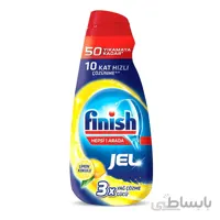 ژل ماشین ظرفشویی فینیش مدل 3X با رایحه‌ لیمو حجم 1000 میلی لیتر ا Finish dishwasher gel, 3X model with lemon scent, volume 1000 ml