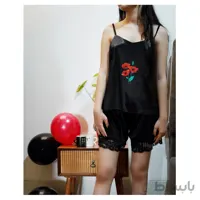 تاپ و شلوارک راحتی طرح گل شقایق