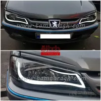 چراغ اسپرت جلو (بلوری) پژو پارس نئون پهن طرح آکورد
