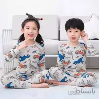 ست بلوز شلوارجنگل دایناسور تمام پنبه کد:9097