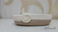 سبد بیضی بزرگ دورنگ