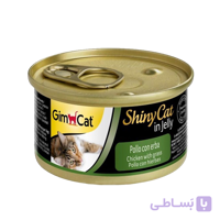 کنسرو غذای گربه جیم‌کت مدل Chicken With Grass in Gelly وزن 70 گرم