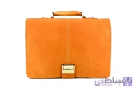 کیف اداری چرم طبیعی شتری رنگ عسلی