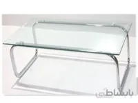 میز جلو مبلی TR30 - آبکاری کروم و شیشه دودی