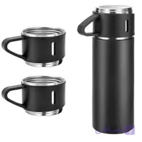 فلاسک مدل کادویی VACUUM FLASK SET گنجایش 0.5 لیتر به همراه لیوان مجموعه 3 عددی