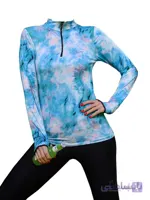 بلوز نیم زیپ فینگردار ورزشی زنانه Nike طرح اطلسی ا Nike Womens Athletic Halter Zipper Blouse Atlas Design