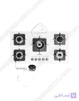 اجاق گاز شیشه ای مشکی G5910 استیل البرز ا ُG5910