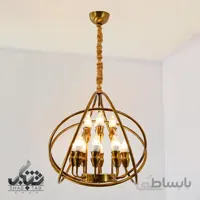 لوستر آویز 12 شعله مدرن کد 3735 آنتیک SHJ – سرپیچ E14