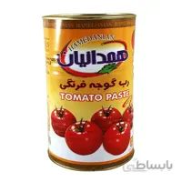 رب گوجه فرنگی حلب 5 کیلوگرمی همدانیان در کارتن 4 عددی ا hemedanian tomato paste 5kg